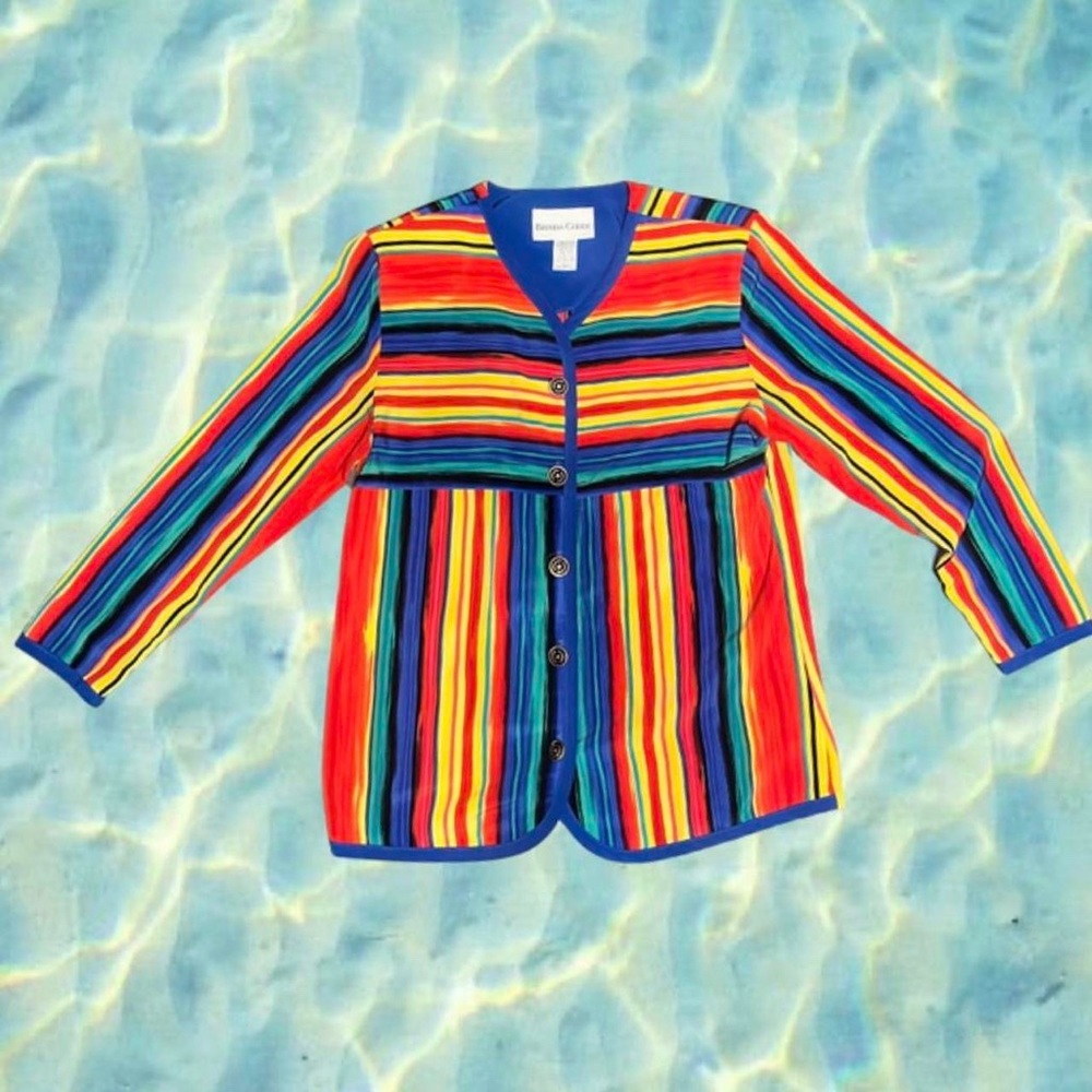 Vintage multi color stripe jacket.